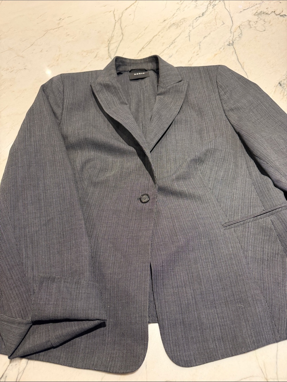 Akris Women's Lightweight 100% Wool Pinstripe Single-Button Blazer